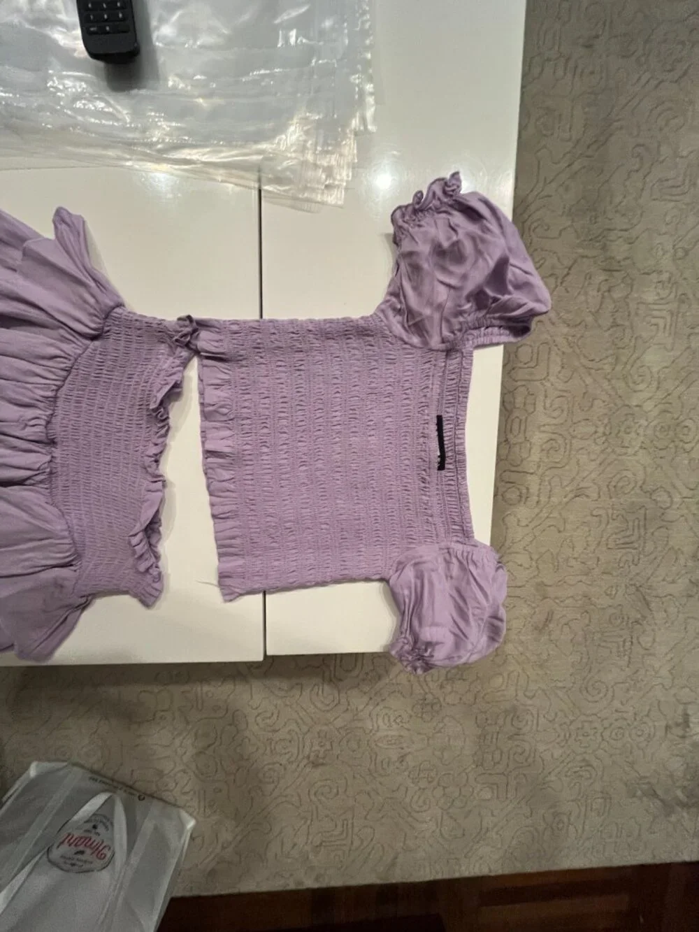 Two Piece Purple Blouse by KatieJ NYC (Size Large)